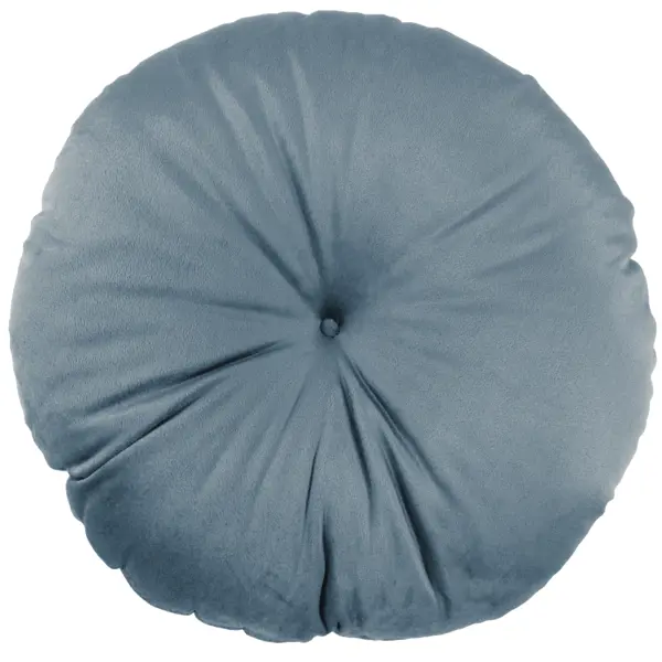 Подушка Бархат ø37 см цвет серо-голубой подушка геометрия 45x45 бархат синяя