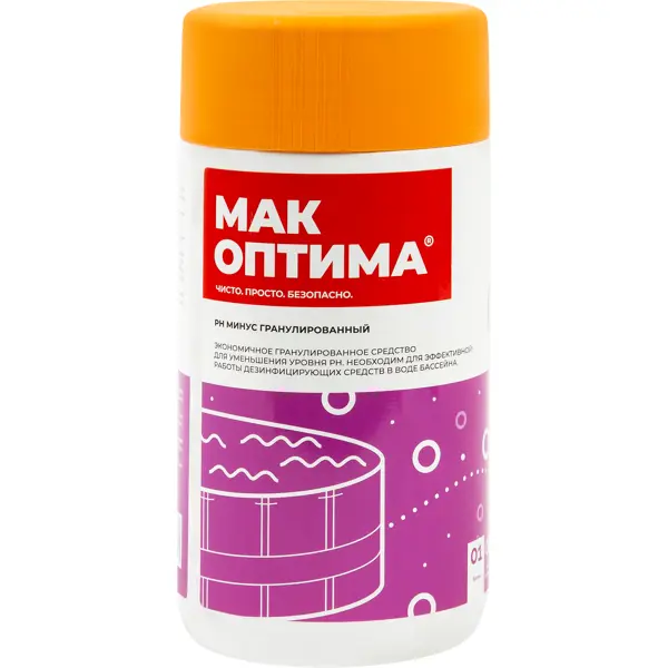 Регулятор уровня pH минус гранулированный Мак Оптима 1.5 кг tetra nitratminus средство для снижения уровня нитратов 250 мл 250 мл