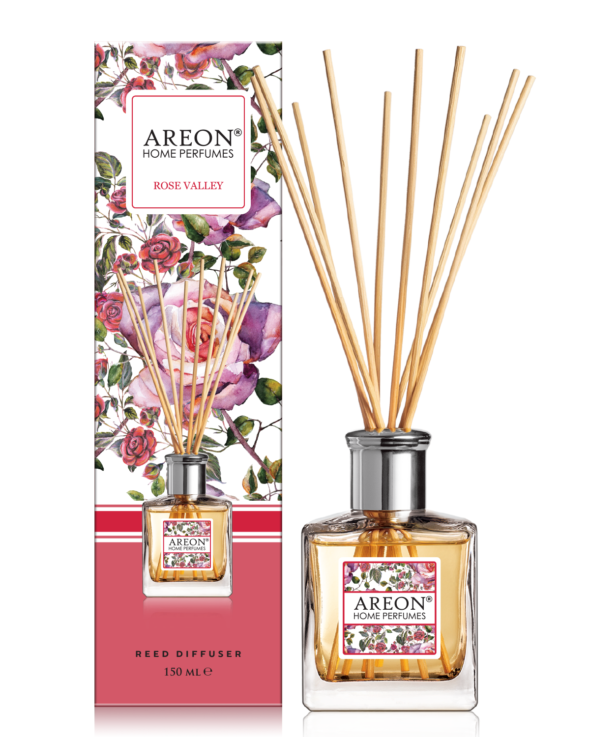 Ароматический диффузор Areon HOME PERFUME STICKS GARDEN Rose Valley, 150 мл  ✳️ купить по цене 950 ₽/шт. в Москве с доставкой в интернет-магазине Леруа  Мерлен