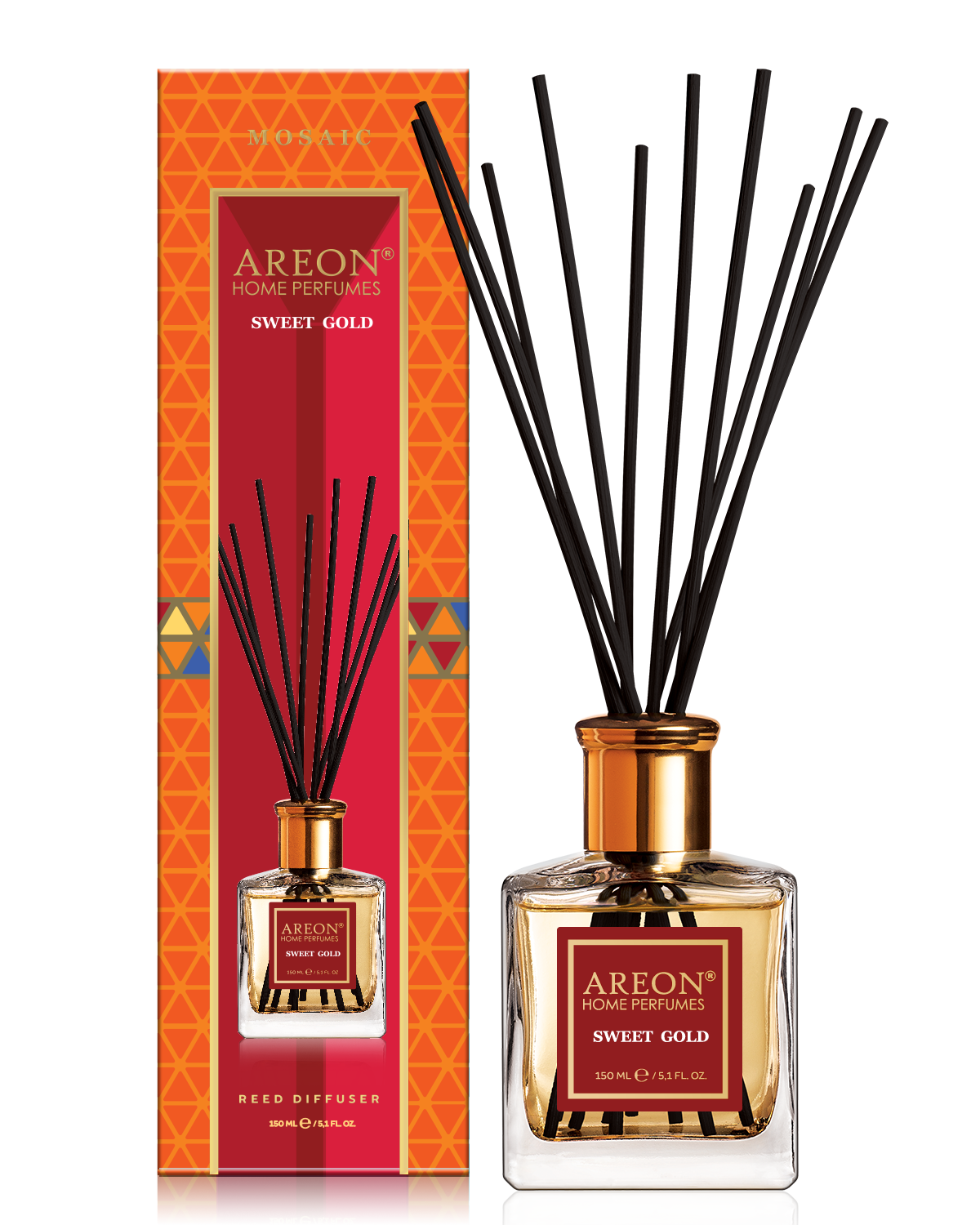 Ароматический диффузор Areon HOME PERFUME STICKS MOSAIC Sweet Gold 150 мл  ✳️ купить по цене 2060 ₽/шт. в Твери с доставкой в интернет-магазине Леруа  Мерлен