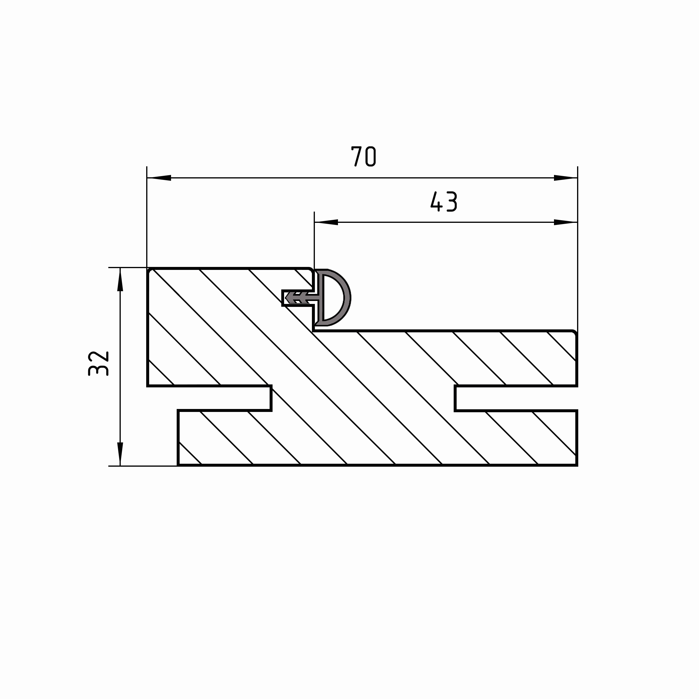 Дверная коробка телескопическая Artens Дукато/Мирра 2090х70х32 мм Hardflex