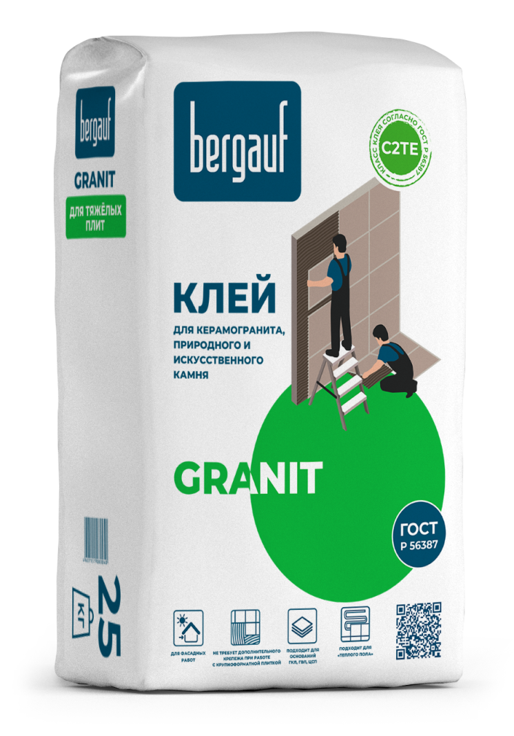 Клей для керамогранита Bergauf Granit, 25 кг в Ярославле –  по .