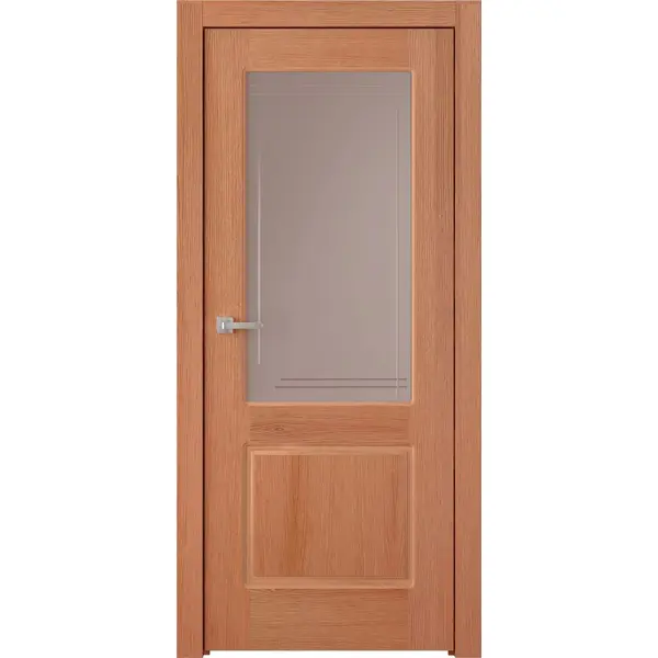 фото Дверь межкомнатная бристоль остекленная шпон цвет дуб американский 60x200 см belwooddoors