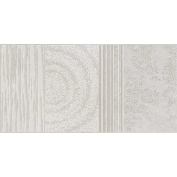 фото Декор настенный нефрит fisher светлый на сером 30x60 см матовый бетон цвет серый геометрия