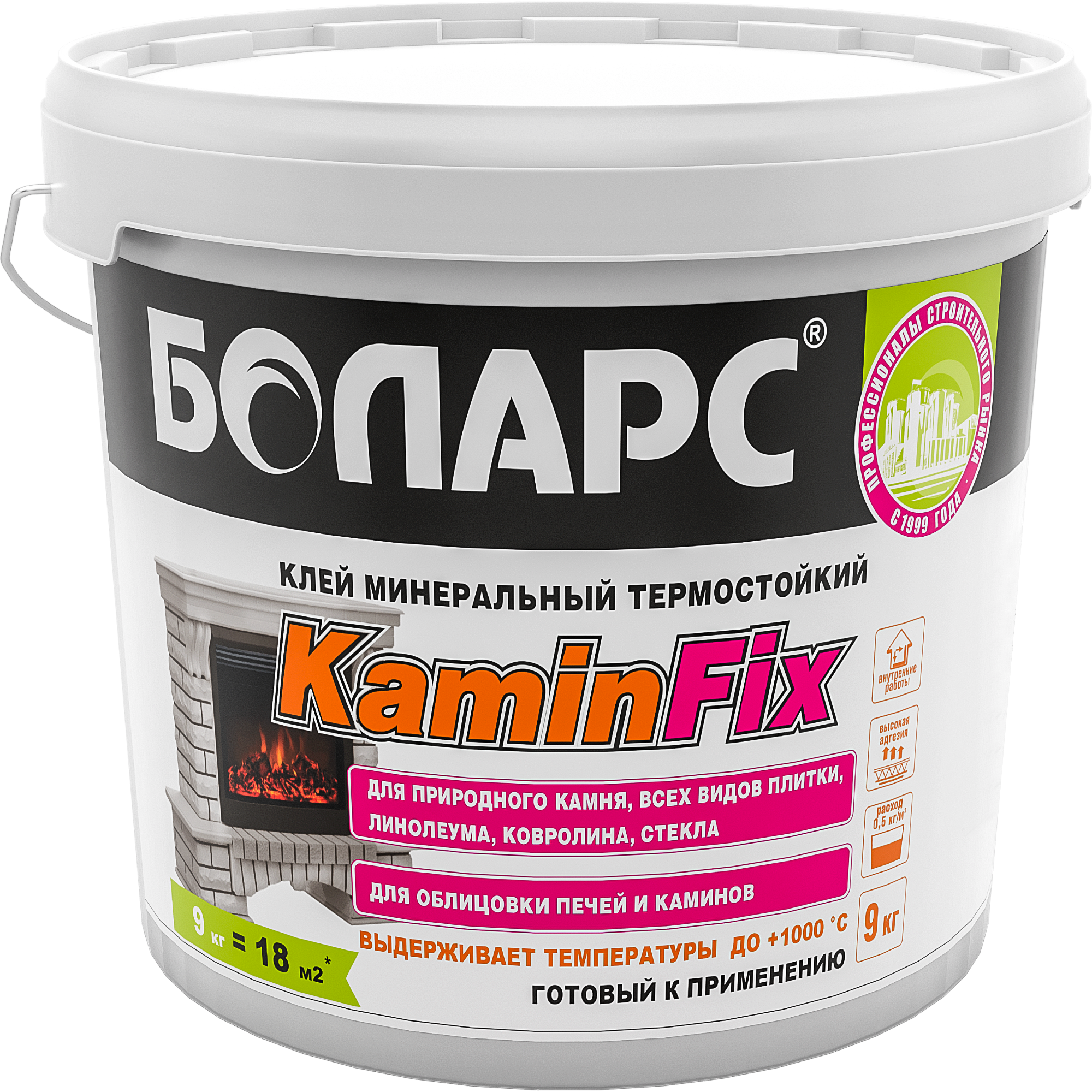 Клей Боларс KaminFix 9 кг по цене 720 ₽/шт. купить в Иркутске в  интернет-магазине Леруа Мерлен