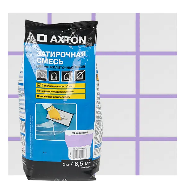 Затирка цементная Axton А530 цвет сиреневый 2 кг шпаклёвка цементная финишная axton 5 кг