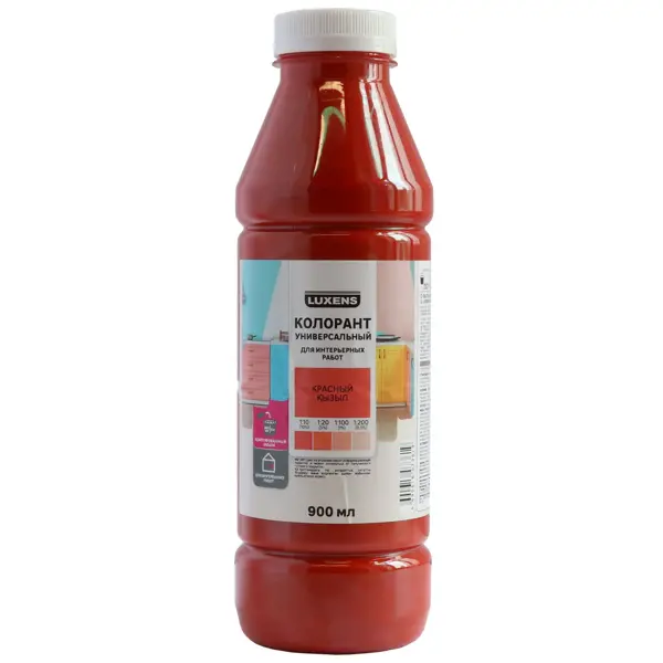 Колорант Luxens 0.9 л цвет красный пропитка огнебиозащитная neomid для дерева 6 кг красный оттенок