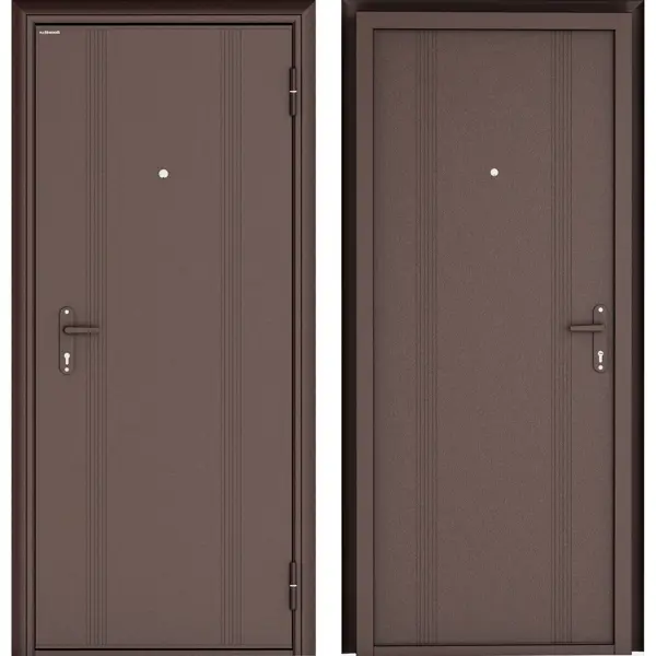 Дверь входная металлическая Doorhan Эко 980 мм правая цвет антик медь