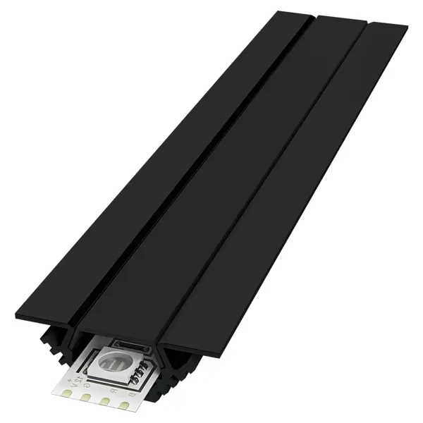 Профиль алюминиевый для светодиодной ленты угловой накладной 1 м цвет чёрный профиль алюминиевый для светодиодной ленты swg sf 1616