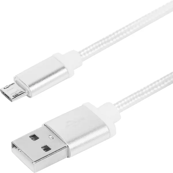 Кабель Oxion USB-micro USB 1.3 м 2 A цвет белый дата кабель microusb oxion sc034m чёрный