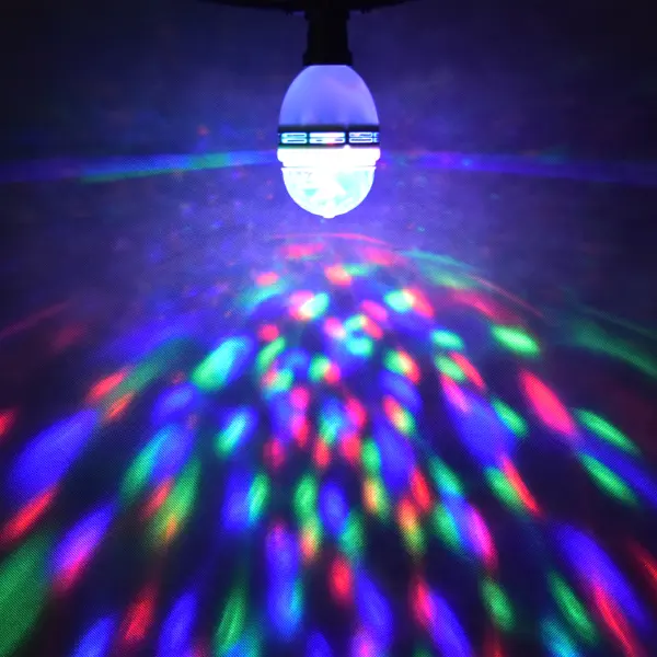 фото Лампа светодиодная «диско» 3 led e27 мультисвет balance
