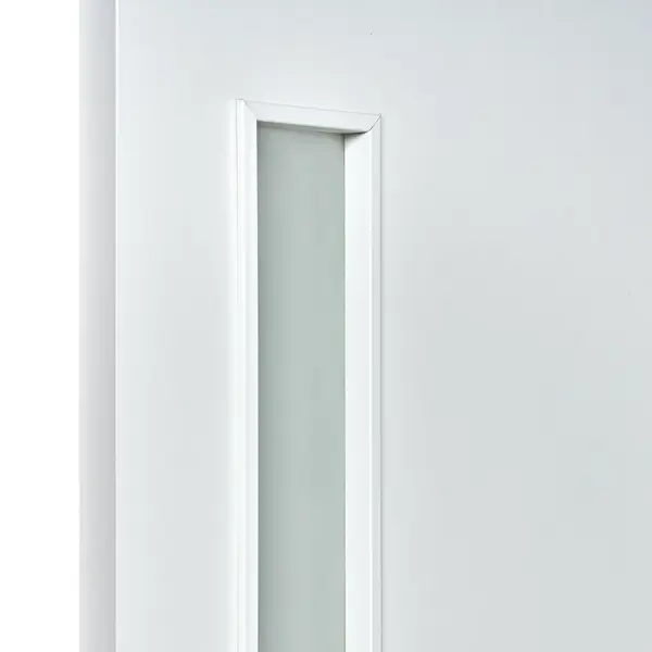 фото Дверь межкомнатная остекленная финиш-бумага ламинация цвет белый 60x200 см eldorf