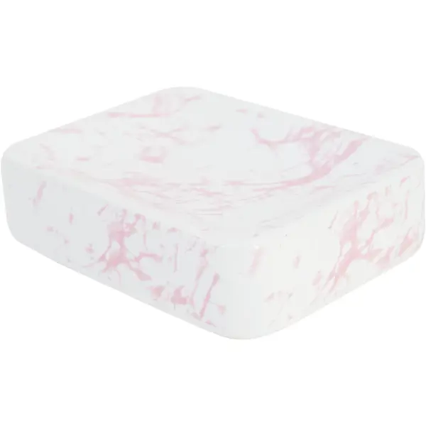 Мыльница Vidage Marmo Rosa керамика цвет белый дозатор для жидкого мыла vidage marmo rosa белый
