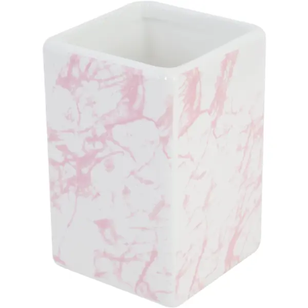 Стакан Vidage Marmo Rosa керамика цвет белый стакан для зубных щеток vidage pudra керамика розовый