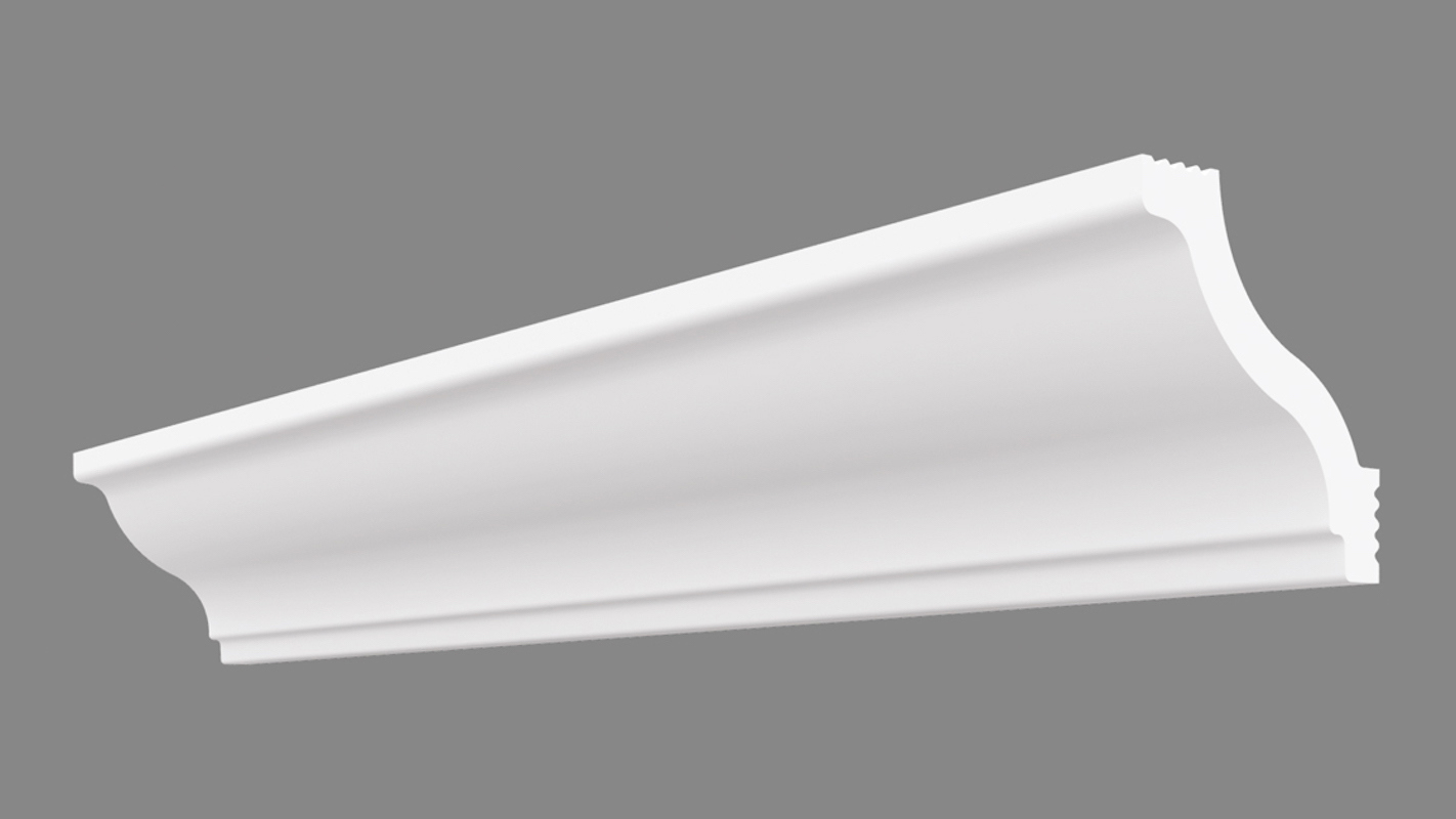 Потолочный плинтус Де-багет пенополистирол 45 мм 200 см цвет белый по .