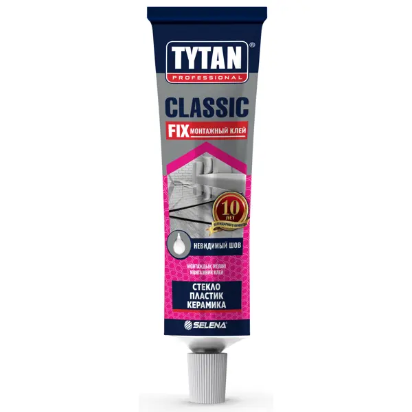 Клей монтажный Tytan Classic Fix бесцветный 100 мл клей монтажный tytan classic fix 280 мл прозрачный