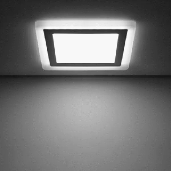 фото Светильник встраиваемый светодиодный gauss backlight bl125 квадратный 12/4 вт 4000 k, алюминий/акрил, цвет белый