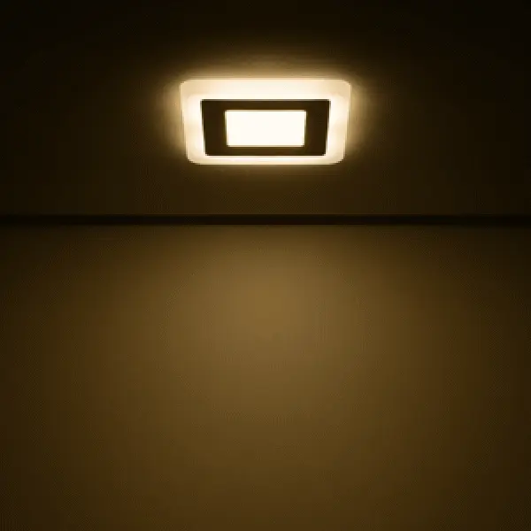 фото Светильник встраиваемый gauss backlight bl120 квадратный 3 и 3 вт свет тёплый белый