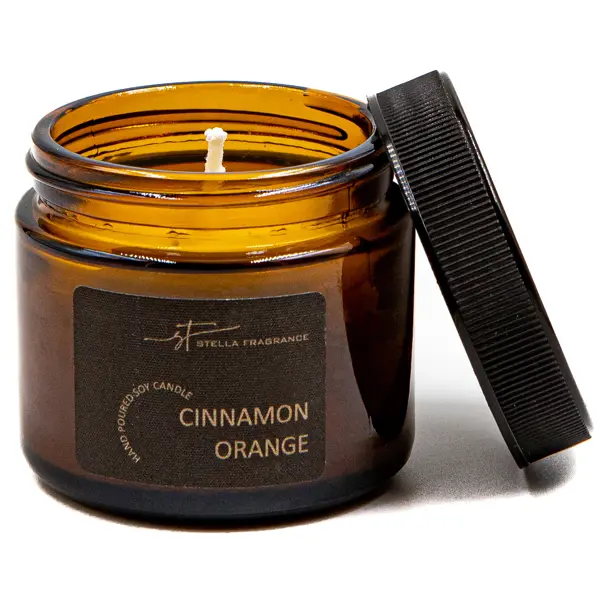 Ароматическая свеча Stella Fragrance Cinnamon Orange 50 г свеча ароматизированная в стеклянной банке stella fragrance lavender basil коричневая 90 г