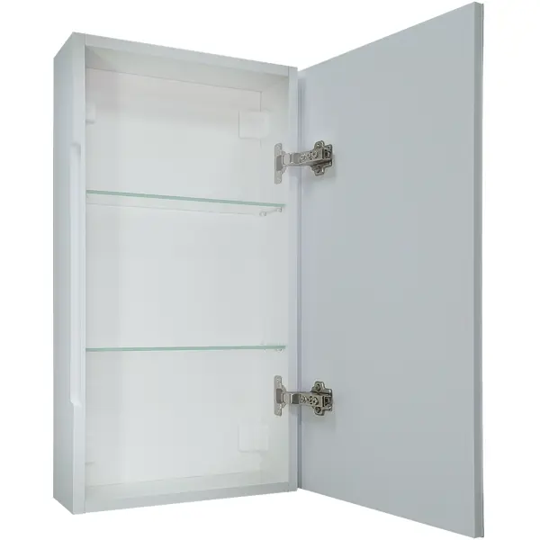 фото Шкаф зеркальный подвесной montero white led с подсветкой 35х65 см цвет белый без бренда
