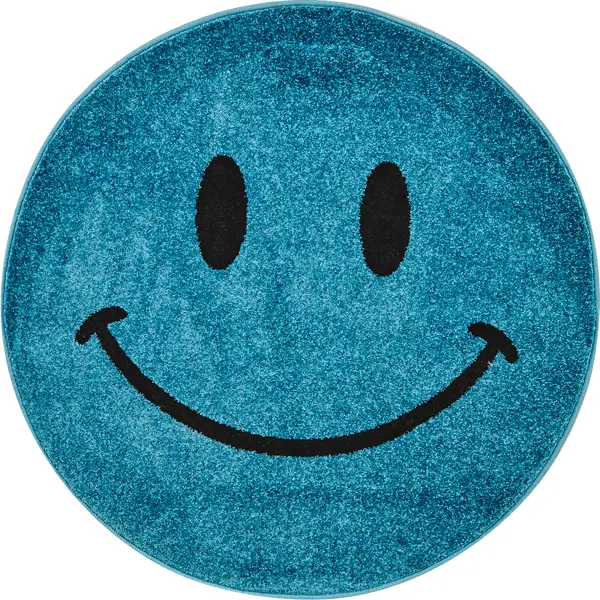 Ковер полипропилен Bright NC19 ø100 см цвет голубой ковер полипропилен bright l048 150x230 см серый
