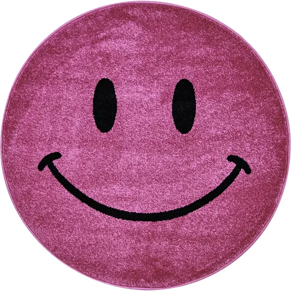 Ковер полипропилен Bright NC19 ø100 см цвет розовый ковер полипропилен bright l026 150x230 см голубой