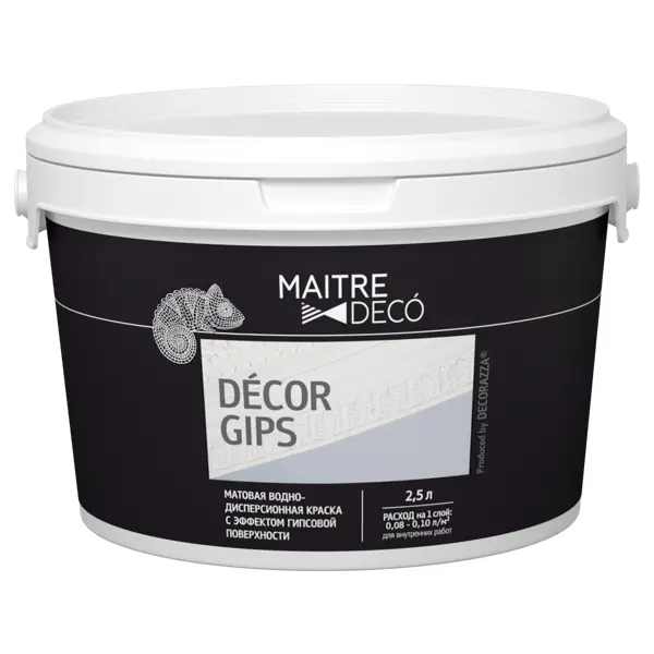 фото Краска с эффектом гипса maitre deco décor gips 2.5 л цвет белый