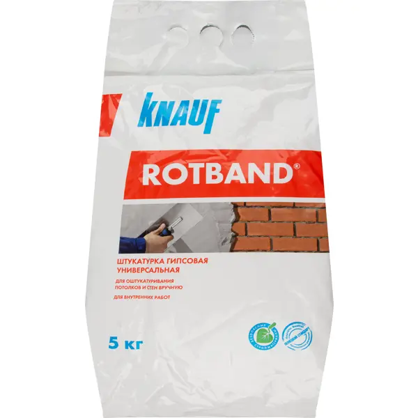 Штукатурка гипсовая Knauf Ротбанд 5 кг шпаклёвка полимерная суперфинишная knauf ротбанд паста профи 18 кг