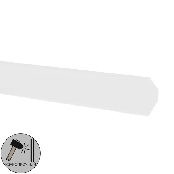 фото Плинтус потолочный полистирол ударопрочный decomaster d133 белый 20х20х2000 мм