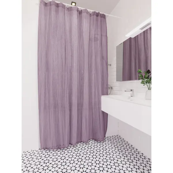 Штора для ванной Raindrops Tafta Crash 180x200 см полиэстер цвет фиолетовый штора для ванной wess bonsoir t641 8 180x200 см полиэстер розовый фиолетовый