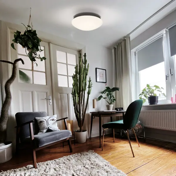 фото Светильник настенно-потолочный светодиодный inspire simple 20 м² нейтральный белый свет цвет белый
