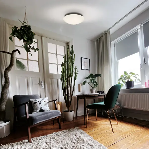 фото Светильник настенно-потолочный светодиодный inspire simple 8 м² нейтральный белый свет цвет белый