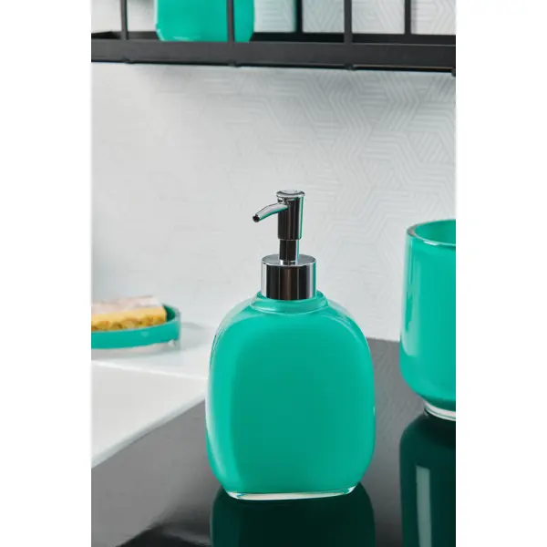 фото Дозатор для жидкого мыла vidage brilliante цвет зелёный бирюзовый