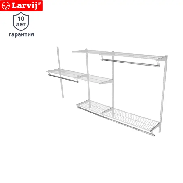 Комплект гардеробной системы с полкой Larvij глубиной 35 см комплект гардеробной системы с полкой larvij глубиной 45 см
