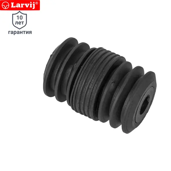 Соединитель для штанги Larvij 4x3x3 см пластик цвет чёрный комплект торцевых заглушек для штанги larvij пластик серебро 2 шт