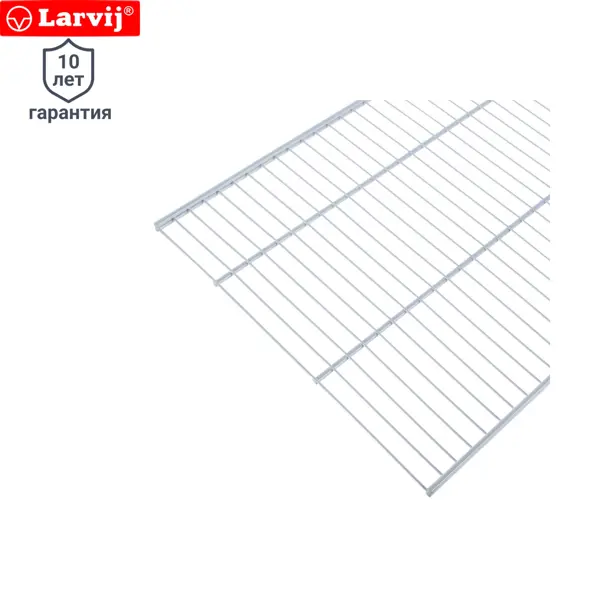 Полка сетчатая Larvij 60.3x40.6 см металл цвет белый кронштейн полка для av аппаратуры рэмо s1002 белый