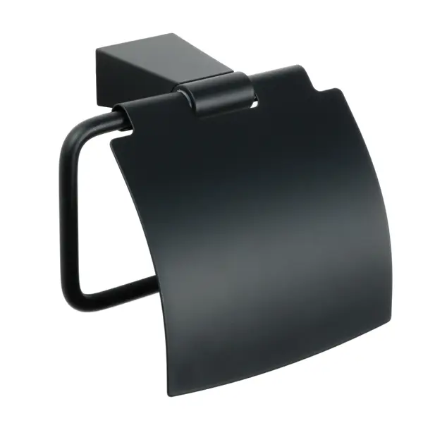 Держатель туалетной бумаги с крышкой Fixsen Trend сталь цвет черный держатель для туалетной бумаги fixsen otel с крышкой