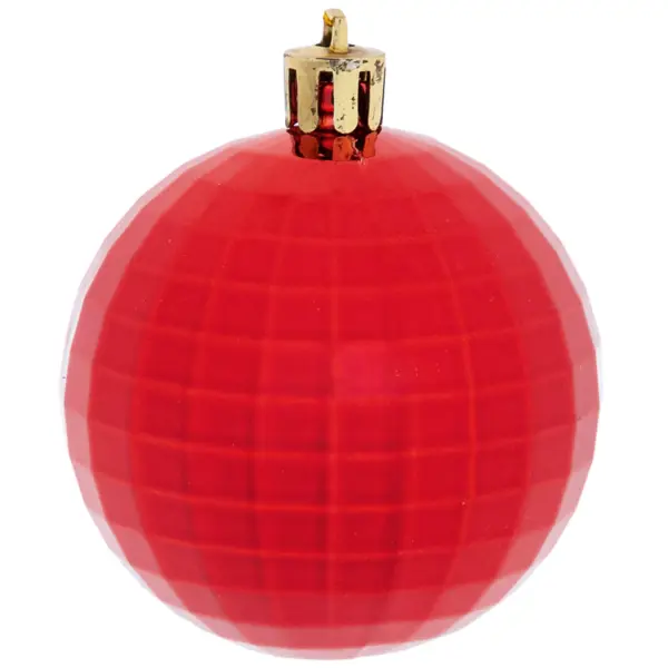 Елочный шар «Диско-шар» ø6 см пластик красный