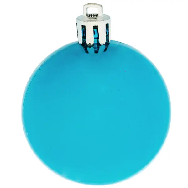 Елочный шар ø5 см пластик голубой елочный шар со стразами ø8 см белый