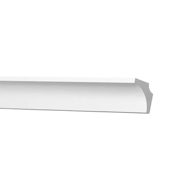 фото Плинтус потолочный экструдированный полистирол a09 белый без бренда
