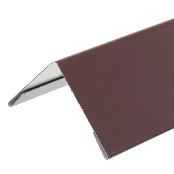 Угол внешний металл Hauberk 1.25 м. коричневый уголок мебельный с декоративной накладкой 28х28х28 мм коричневый 4 шт