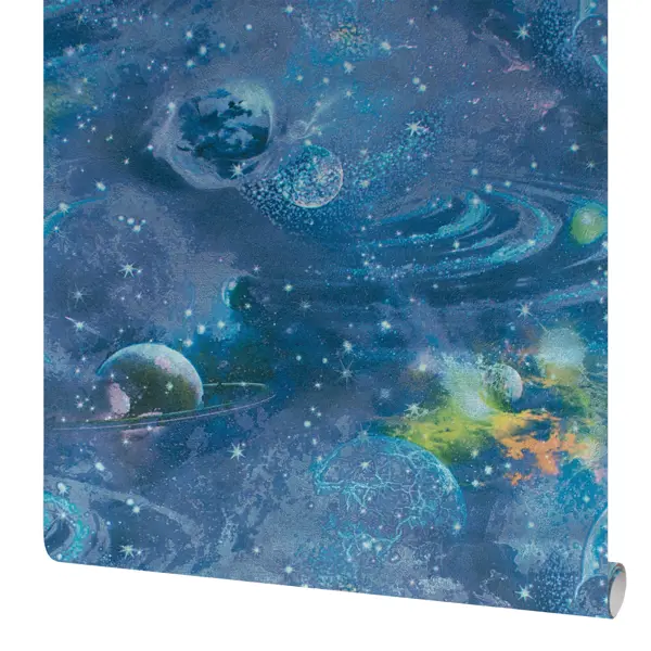 Обои бумажные Космос синие 0.53 м 715-01 С6 (6-4) профессор астрокот и его путешествие в космос доминик воллиман
