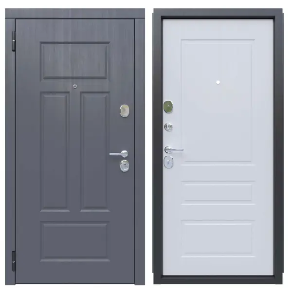 фото Дверь входная металлическая сан-марино 860 мм левая цвет ясень белый ferroni