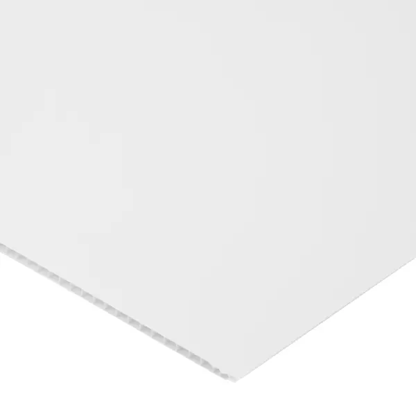 фото Стеновая панель пвх белый глянец artens 2700х375х5 мм 1.012 м²