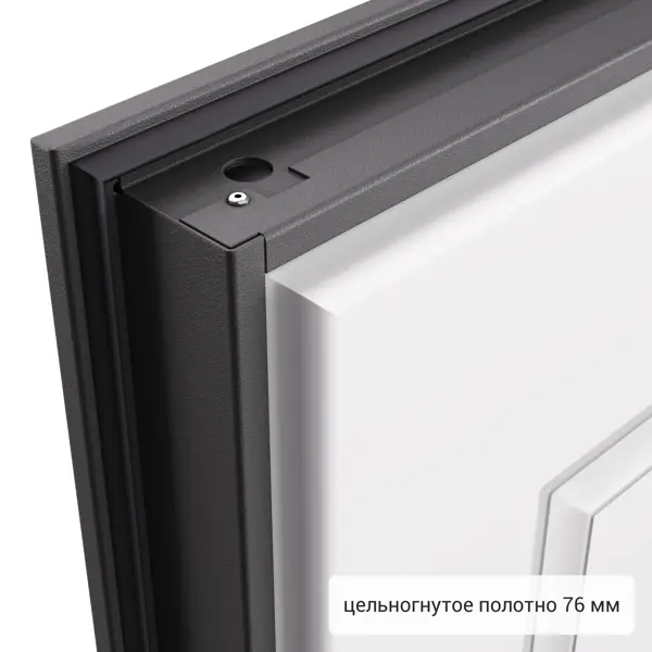 фото Дверь входная металлическая термо с-2 эмаль, стелла 950 мм, левая, цвет белый torex