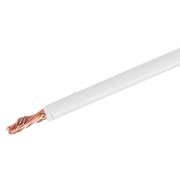 Кабель ПуГВнг(А)-LS 1x2.5 100 м на отрез ГОСТ цвет белый кабель пугв 1x2 5 мм на отрез гост белый