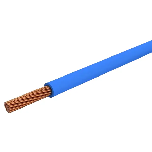 Кабель ПУГВ 1x2.5 мм на отрез ГОСТ цвет синий кабель пув 1x6 мм на отрез гост синий