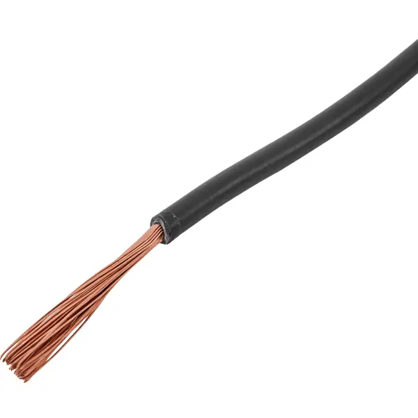 Кабель ПУГВ 1x2.5 мм на отрез ГОСТ цвет черный 50 м нагревательный кабель и термостат комбинированный 12k углеродное волокно теплый пол дальний инфракрасный обогрев с термостатом m6