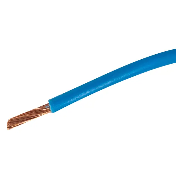Кабель ПУГВ 1x4 мм на отрез ГОСТ цвет синий кабель пугв 1x2 5 мм на отрез гост синий
