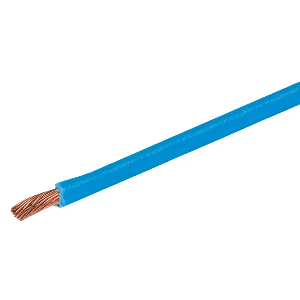Кабель ПУГВ 1x4 мм на отрез ГОСТ цвет синий изоляция для труб k flex compact ø18 4 мм 10 м полиэтилен синий